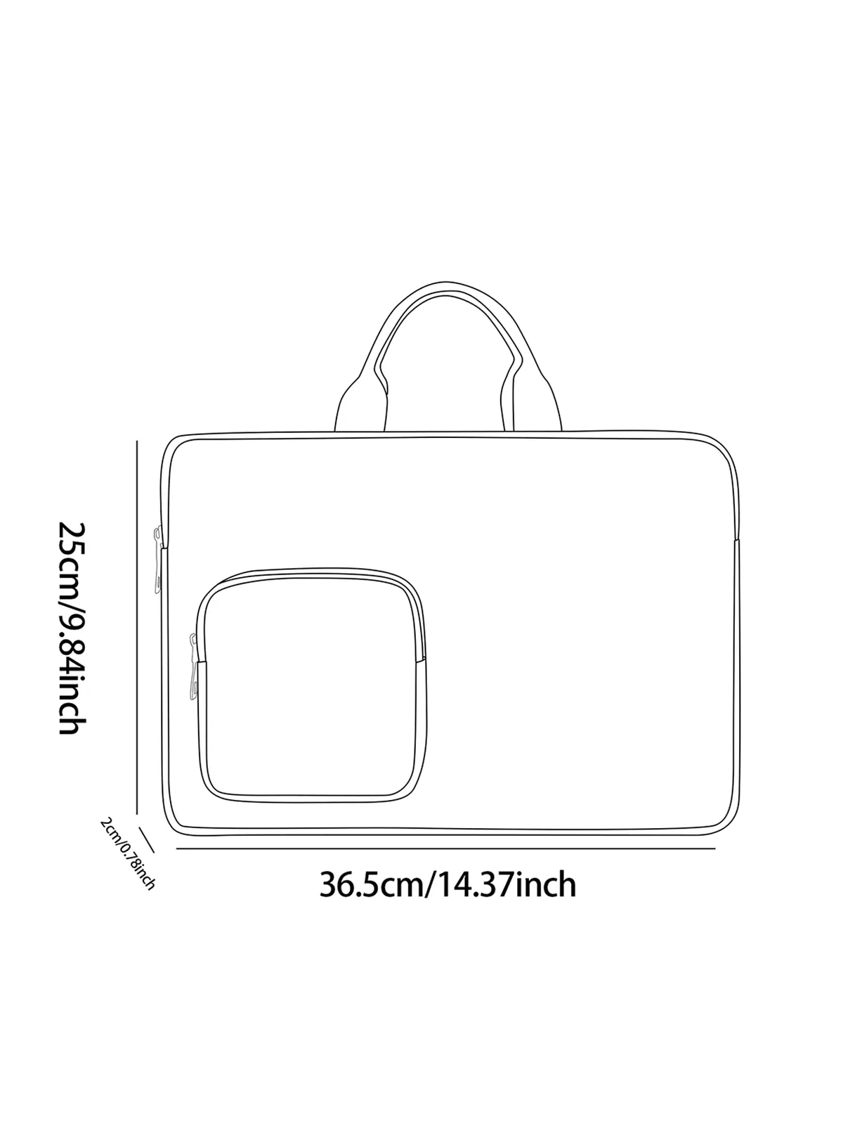 sac à main pour ordinateur portable rainbow splash music note avec poche supplémentaire, étui antichoc pour ordinateurs portables de 13 à 15,6 pouces