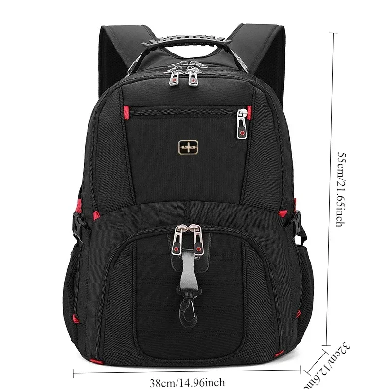 sac à dos pour ordinateur portable en tissu oxford imperméable de grande capacité, sac de voyage scolaire, sac à dos pour étudiants, sac à dos de voyage pour les trajets quotidiens