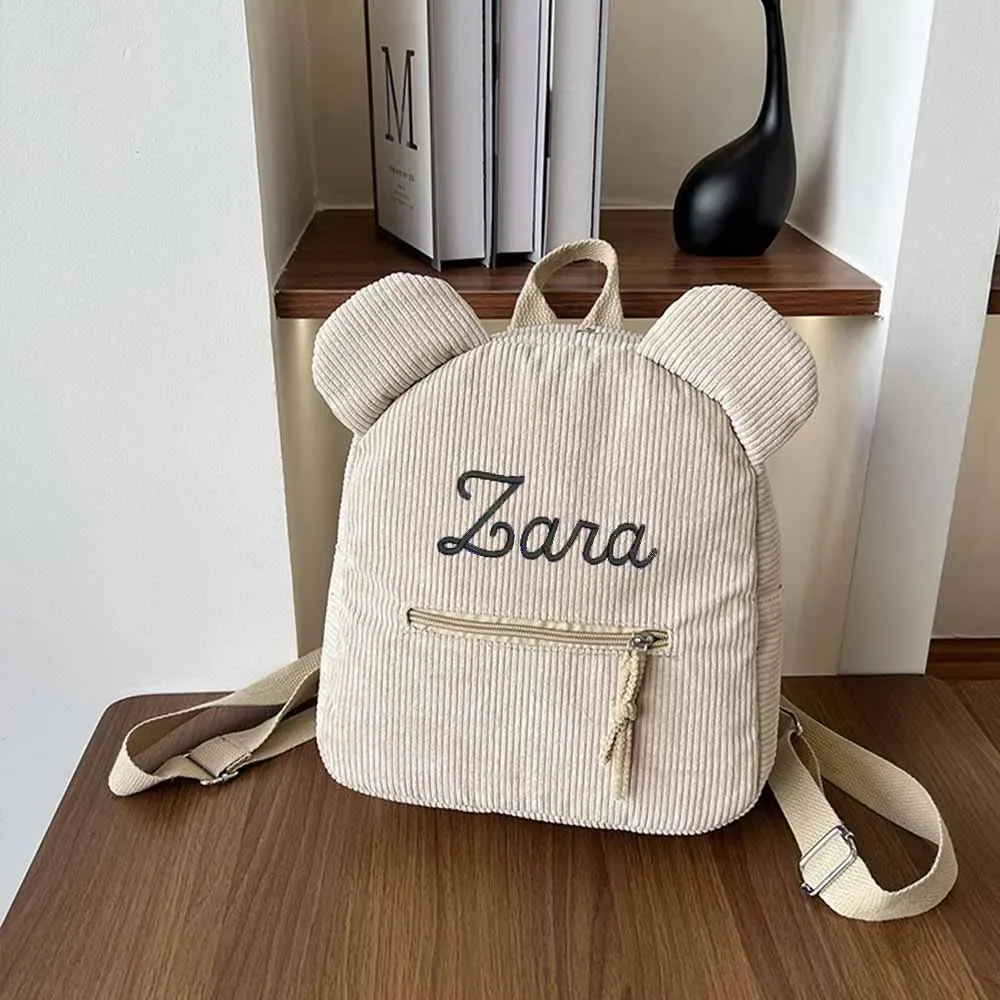 Sac à dos ours en peluche personnalisé, sac de courses Portable de voyage pour la maternelle, cadeau de fête pour enfants, sac d'anniversaire