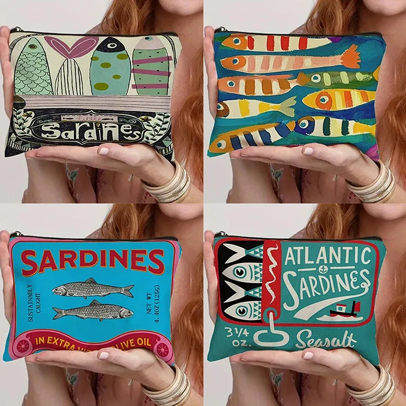 sac à cosmétiques en toile vintage, trousse de maquillage simple de grande capacité, pochette de voyage pour f
