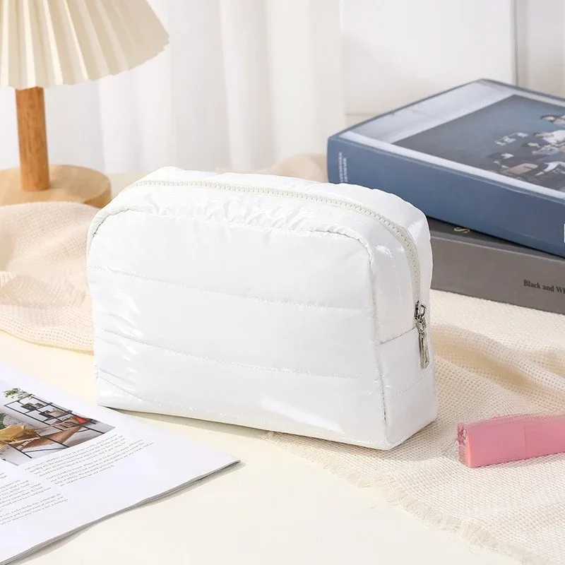 nouveau sac à cosmétiques étanche de couleur unie pour femmes, sac de rangement de lavage portable, sac cadeau de maquillage, pochette de maquillage, organisateur de cosmétiques de voyage