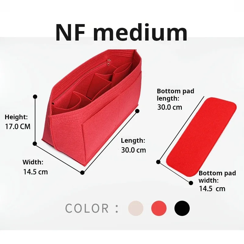 insert organisateur de sac à main pour sacs à main, organisateur de sac en feutre pour fourre-tout et sac à main, insert organisateur de sac fourre-tout, pour lv neverfull