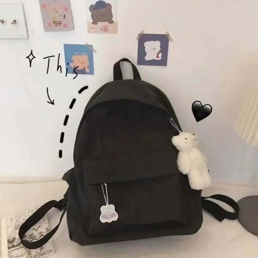 nouveau sac à dos pour lycéens, grande capacité, couleur unie, sacs d'école imperméables, sac à dos de voyage pour filles
