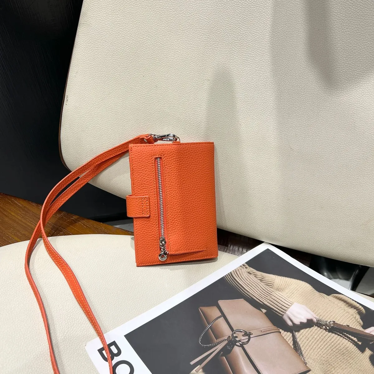 porte-passeport en cuir véritable ultra-fin avec nom personnalisé, porte-cartes multifonctionnel, porte-billets, sac de rangement
