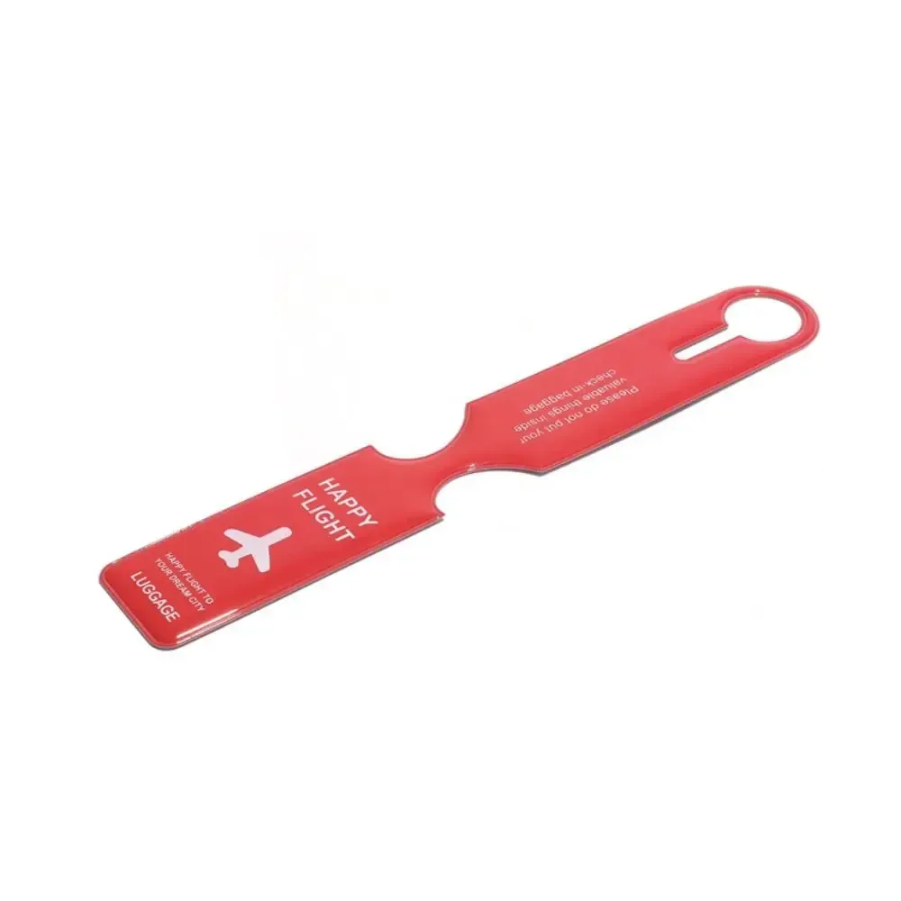 étiquette de bagage en pvc pour carte d'embarquement, étiquette nominative pour valise, carte d'information pour bagages d'avion