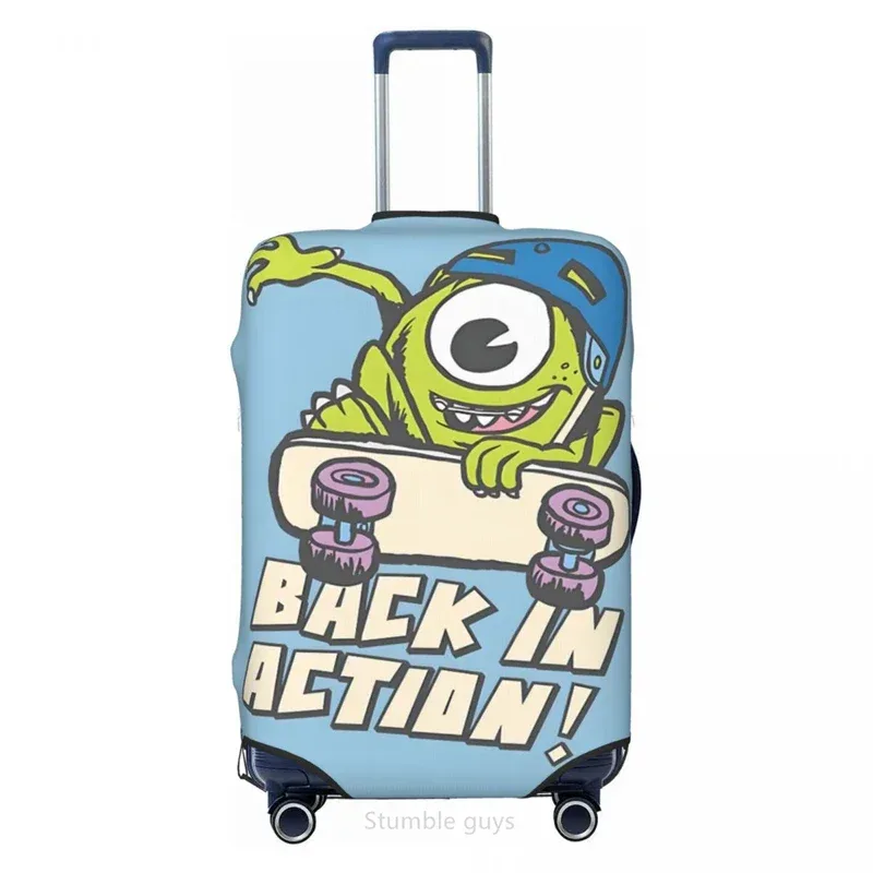 housse de bagage lavable anti-rayures, imprimé m-monsteres, convient aux valises de 18 à 32 pouces, élastique, durable, anti-poussière, pour les voyages en plein air
