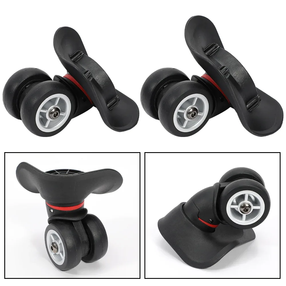 1 paire de roues de bagages de remplacement pour valises, réparation de roulettes à main a08, roues en caoutchouc silencieuses, pièces de chariot pour valise