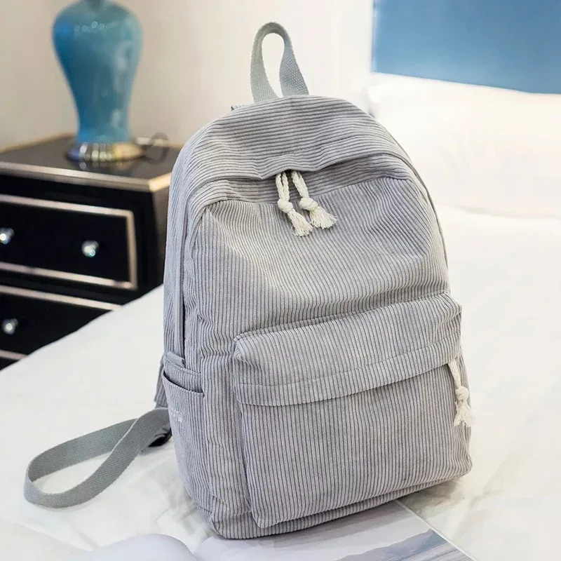sac à dos personnalisé en velours côtelé pour enfants, design brodé, léger et décontracté, idéal pour la rentrée scolaire et les voyages