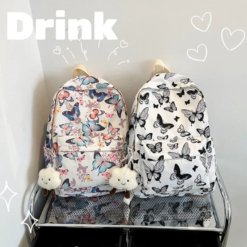mode papillon modèle coréen femmes sac à dos étudiant sac à dos pour l'école livre stockage et organisateur de voyage rюкзак с экраном