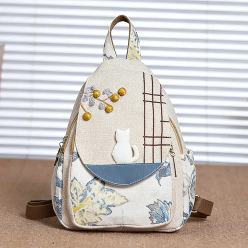mode 3d dessin animé broderie femmes sac à dos décontracté femme voyage sac à dos joli style filles sac à dos sac à dos sac