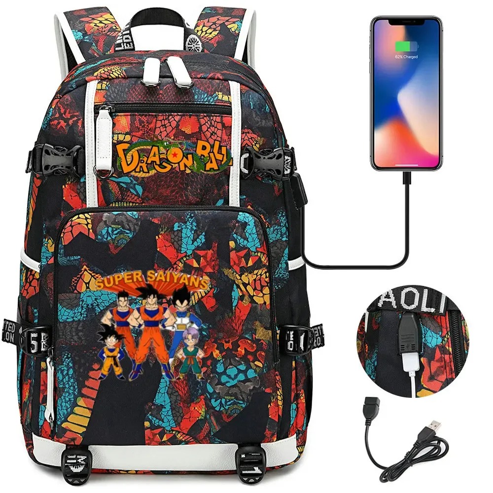 sac à dos camouflage dragon ball - sac d'école grande capacité pour étudiants, sac à dos pour enfants, sac de voyage en plein air pour garçons