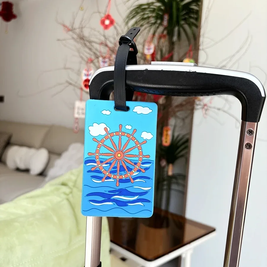 1/3 étiquettes de bagages style océan, étiquettes d'identification de bagages, étiquettes anti-perte pour bagages, accessoires de voyage, accessoires de vacances