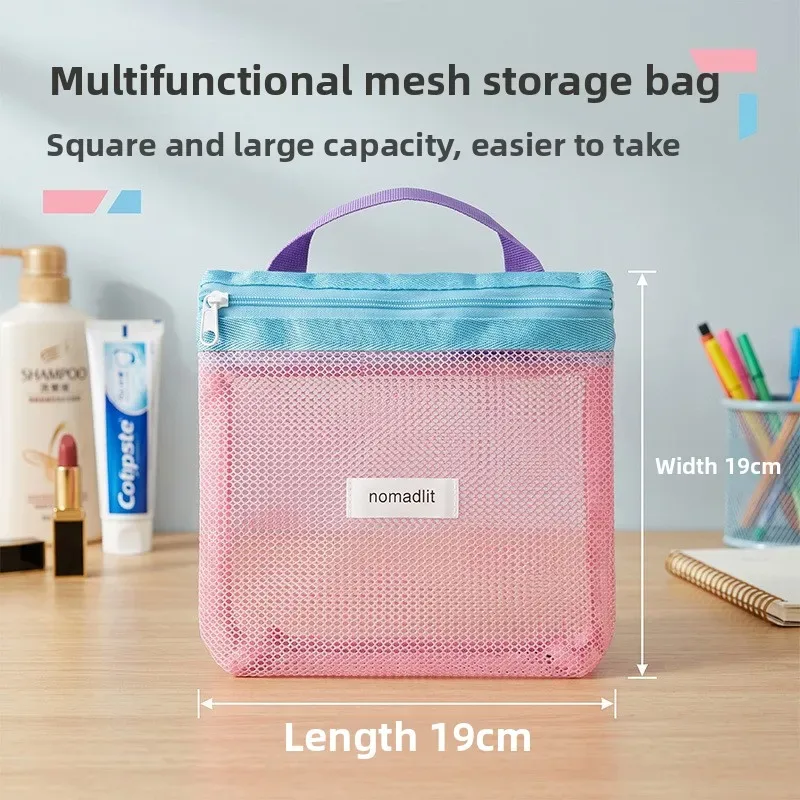 sac de toilette portable, sac cosmétique de voyage et de natation, sac à main pour voyage d'affaires, sac de bain en maille imperméable, sac de sport et de plage, sac de rangement