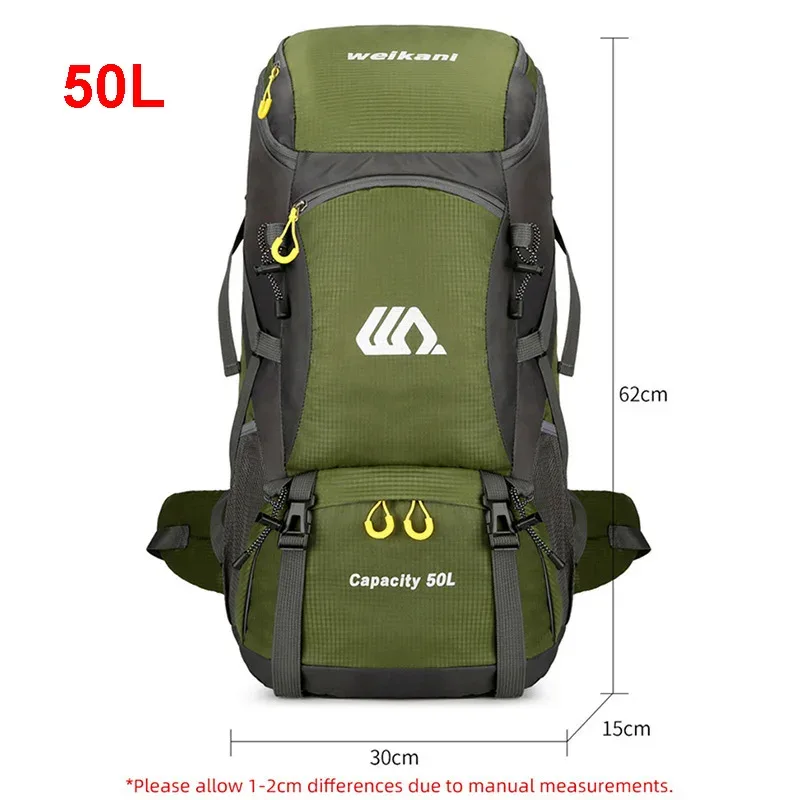 sac à dos de voyage 50l camping hommes grand randonnée sac à dos touristique imperméable sac de sport de plein air escalade alpinisme bagages