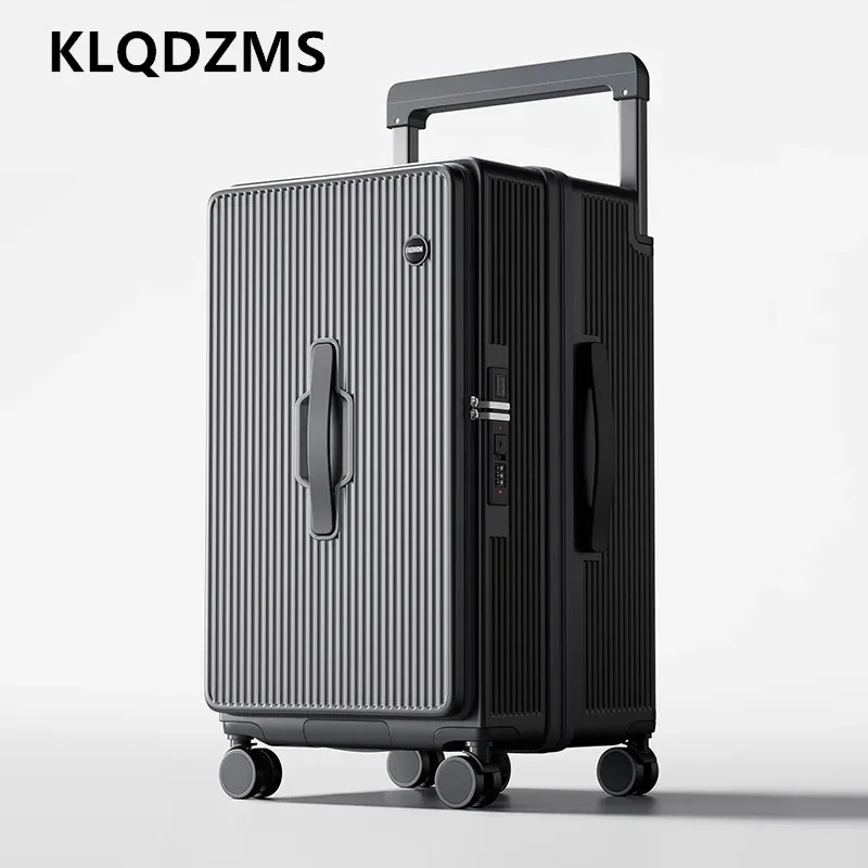 klqdzms bagage roulant capacité surdimensionnée boîtier de chariot abs + boîte d'embarquement pc 20 "24" 26 "28" 30 "32 pouces valise de voyage pour femmes