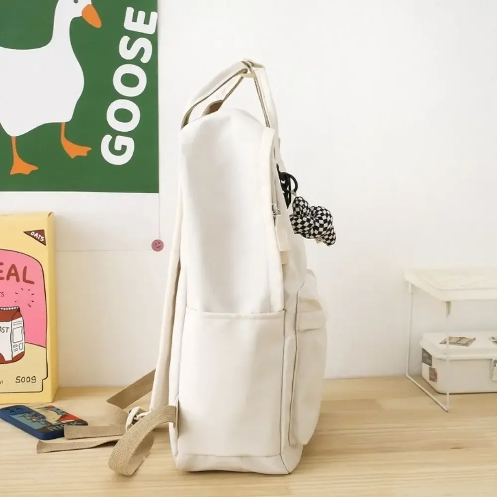 sac à dos étanche pour femmes, grande capacité, en nylon, de voyage, ergonomique, couleur unie, pour ordinateur portable, livre, étudiant