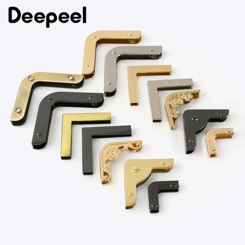 deepeel-boucles de protection des bords du sac à main, décoration d'angle de sac à bagages, fermoirs en métal, accessoires de quincaillerie de bricolage, 25mm, 35mm, 40mm, 45mm, 54mm, 5/10 pièces