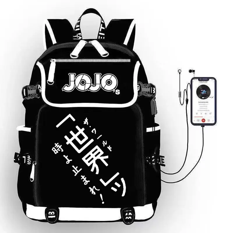 jojo's bizarre adventure anime sac à dos étudiant école sac à bandoulière grande capacité jeunesse en plein air voyage sac à dos cadeau de mode