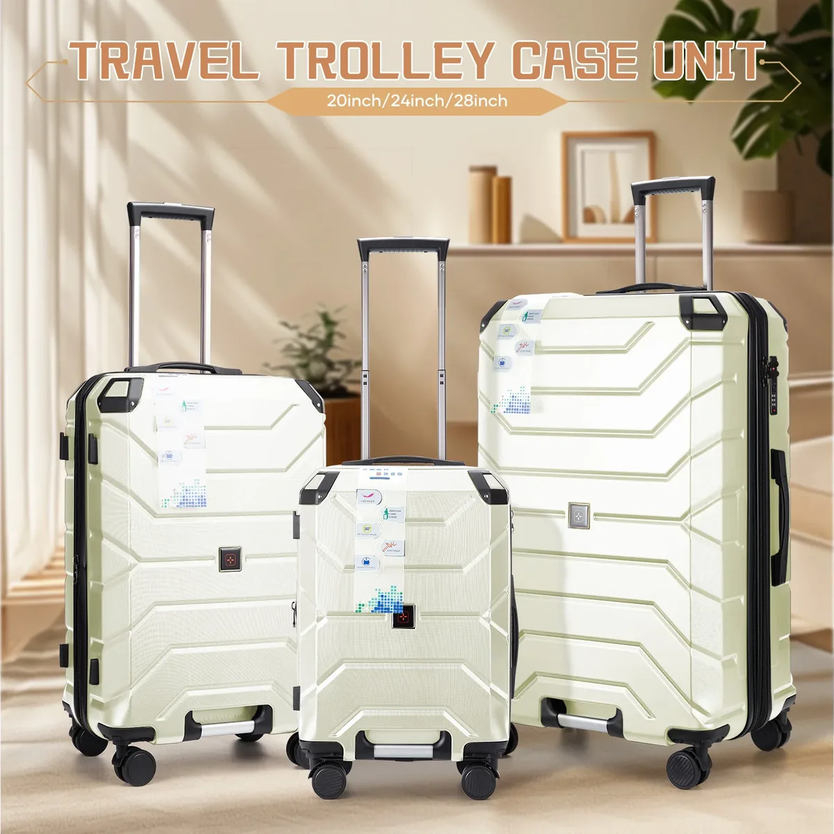 bagage multifonctionnel de grande capacité, valise de voyage, porte-bagages, valise d'embarquement robuste et durable, étudiants et entreprises