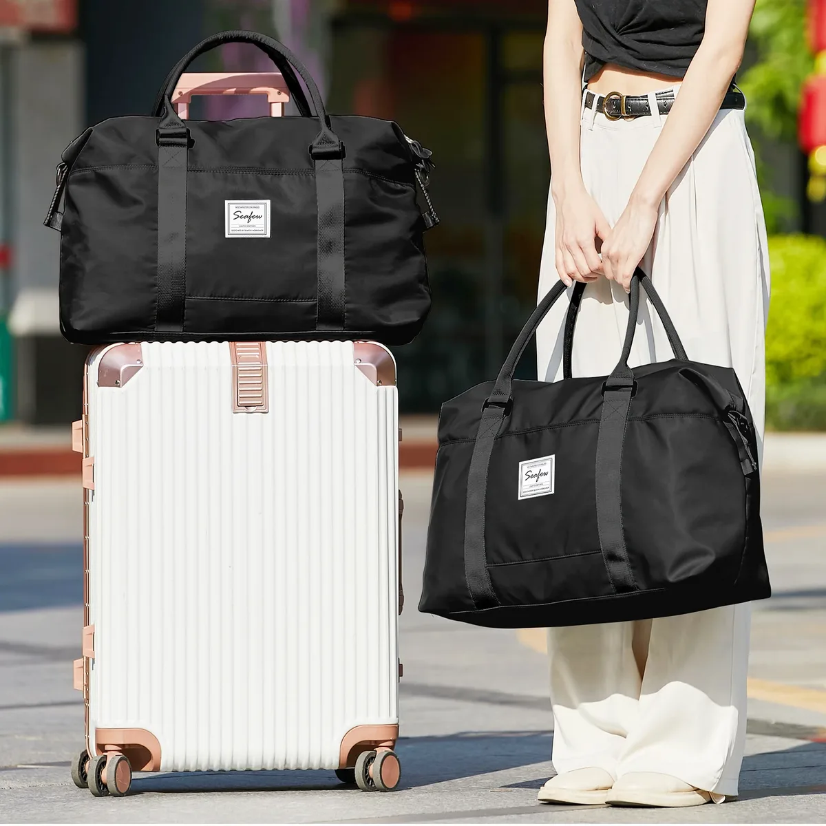 sac de voyage pour femme, bagage à main de grande capacité, sac de voyage easyjet airlines 45x36x20, sac de voyage pour week-end ou court séjour. ﻿