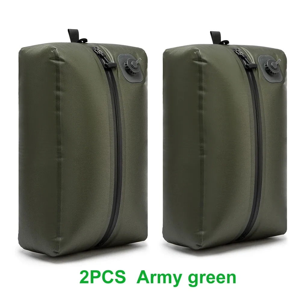 sac de compression automatique (pompe à air intégrée) réutilisable, pliable, pour voyages en plein air, valises et sacs à dos
