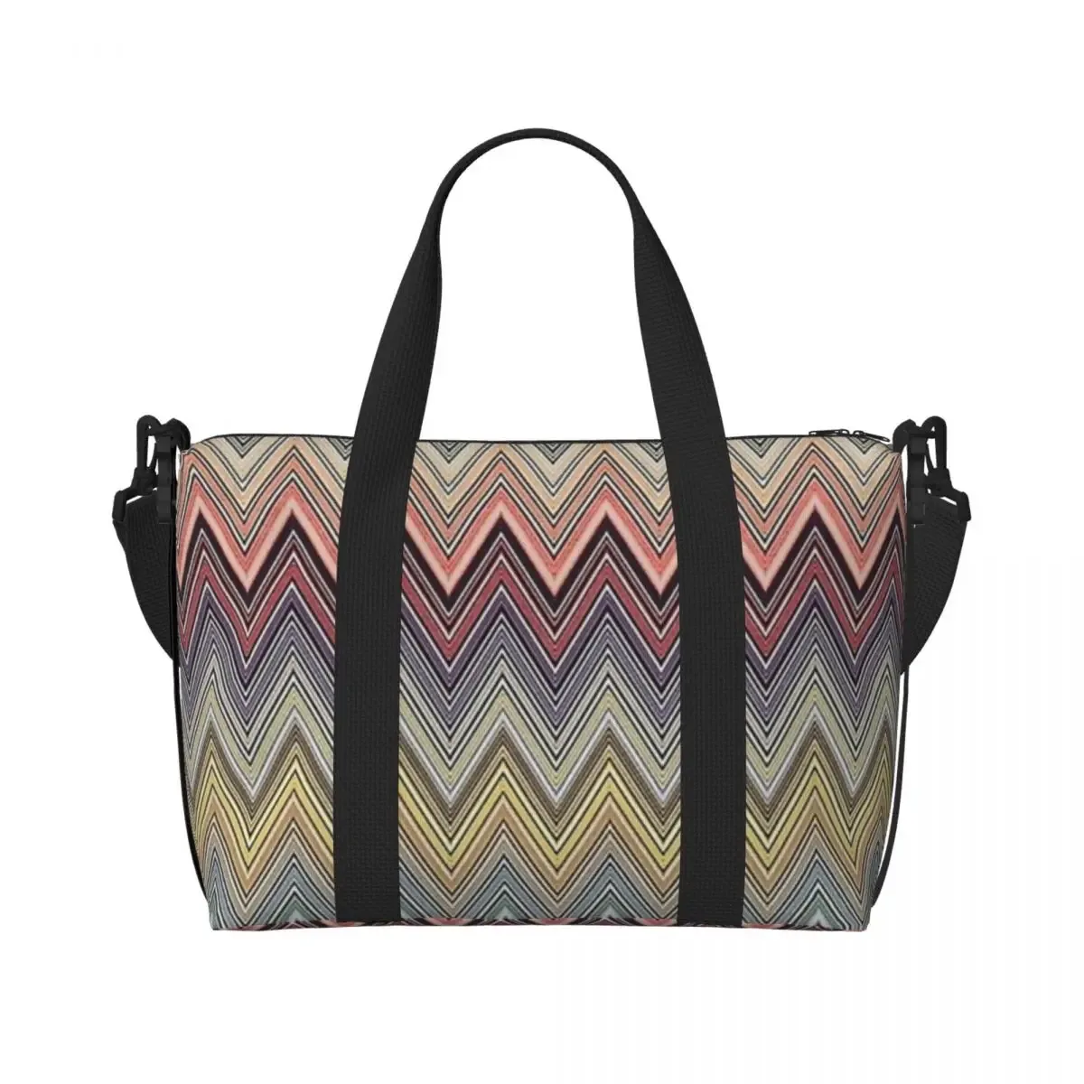 sac fourre-tout boho personnalisé pour femme, sac de plage moderne chic, extra large, sac de sport à main, géométrique, multicolore, sacs de voyage, sacs à provisions