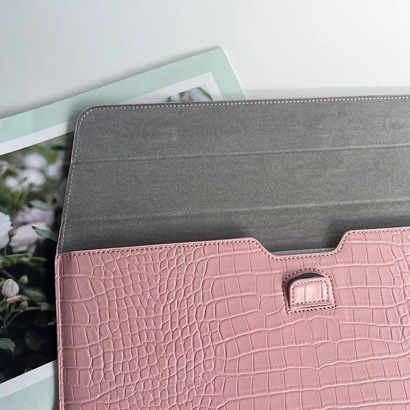 sacs pour ordinateur portable en cuir de crocodile pu avec nom personnalisé pour macbook pro 13, étui air retina 15, housse d'ordinateur pour coque huawei, livraison directe