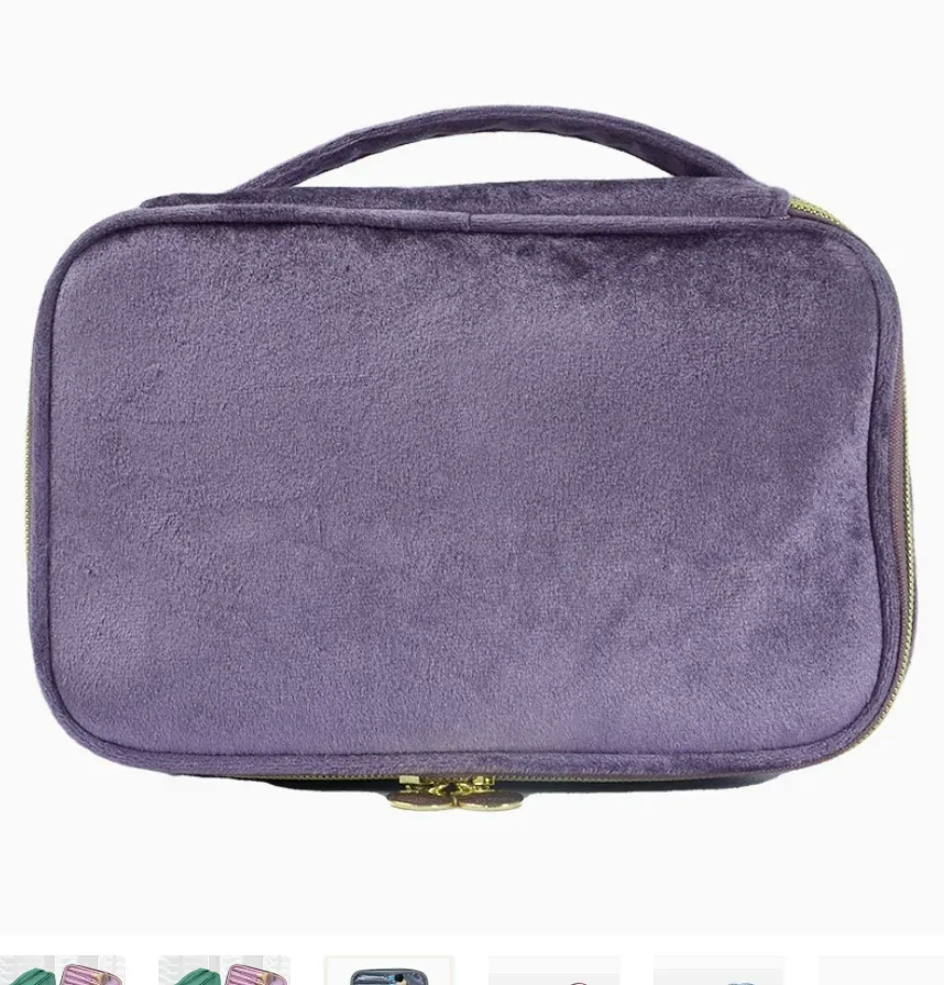 xmessun nouveau sac cosmétique de voyage en flanelle à la mode pour les femmes, sac de maquillage à main de grande capacité décontracté de créateur de mode a327