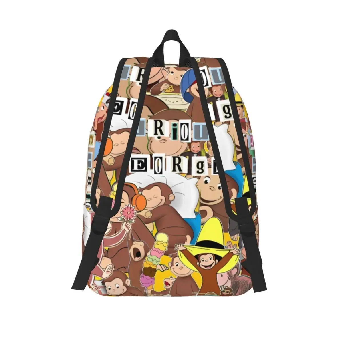 curieux george monkey anime sac à dos pour hommes femmes décontracté lycée randonnée voyage sac à dos ordinateur portable sacs en toile en plein air