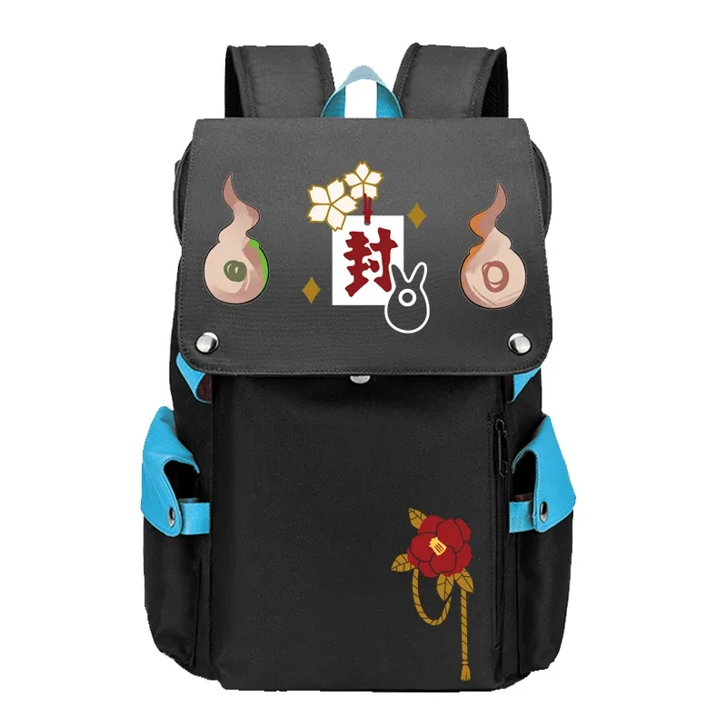 hanako-kun – grand sac à dos de voyage pour garçons et adolescents, cartable d'école animé avec chargeur usb, oxford, pour ordinateur portable