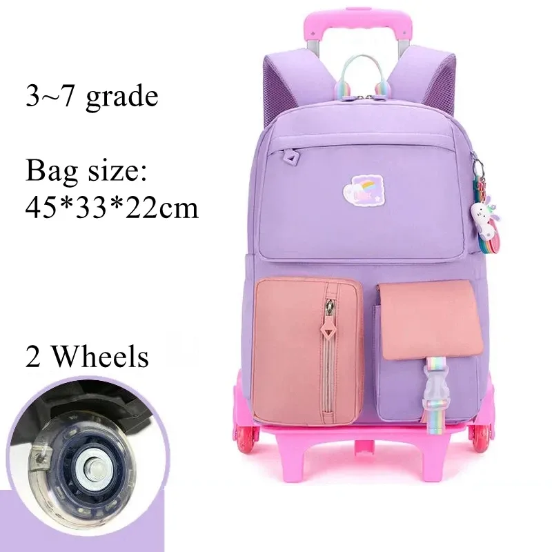 filles école chariot sac roulant sac à dos sac pour filles école sacs à roulettes roues bagages roulants sac à dos étanche filles
