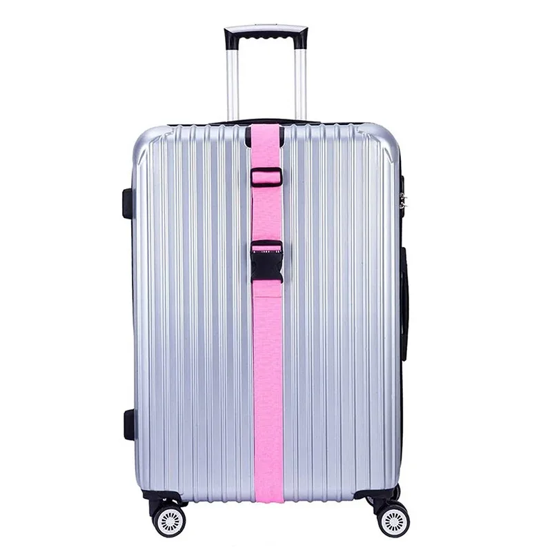 sangle de bagage en nylon réglable, 1 pièce, sangle à boucle pour valise de voyage, accessoires de voyage, emballage de valise, ceinture de sécurité