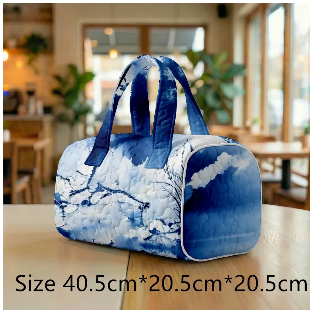 sac fourre-tout matelassé tendance pour femme, imprimé tie-dye aquarelle, sac à bandoulière bohème chic pour la plage, les voyages, la gym, le camping, bagage à main