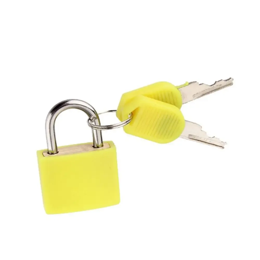 cadenas de 23 mm coloré pour la maison, les dortoirs, les petits bagages, valises, portes d'armoires et sacs à dos, avec 2 clés