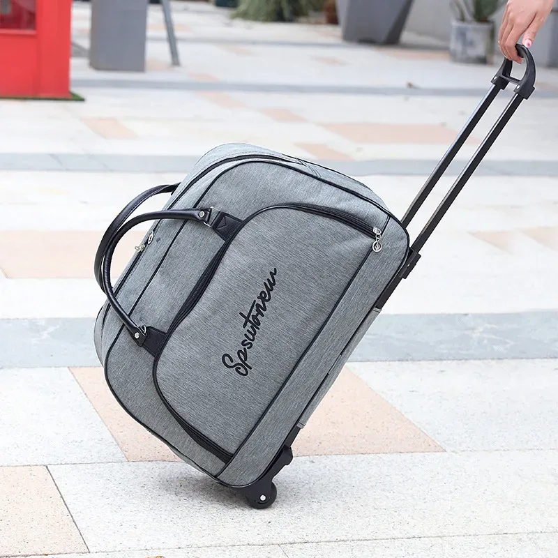sac à roulettes avec roulettes valise de voyage bagages de grande capacité sacs de sport pliables cabine femme