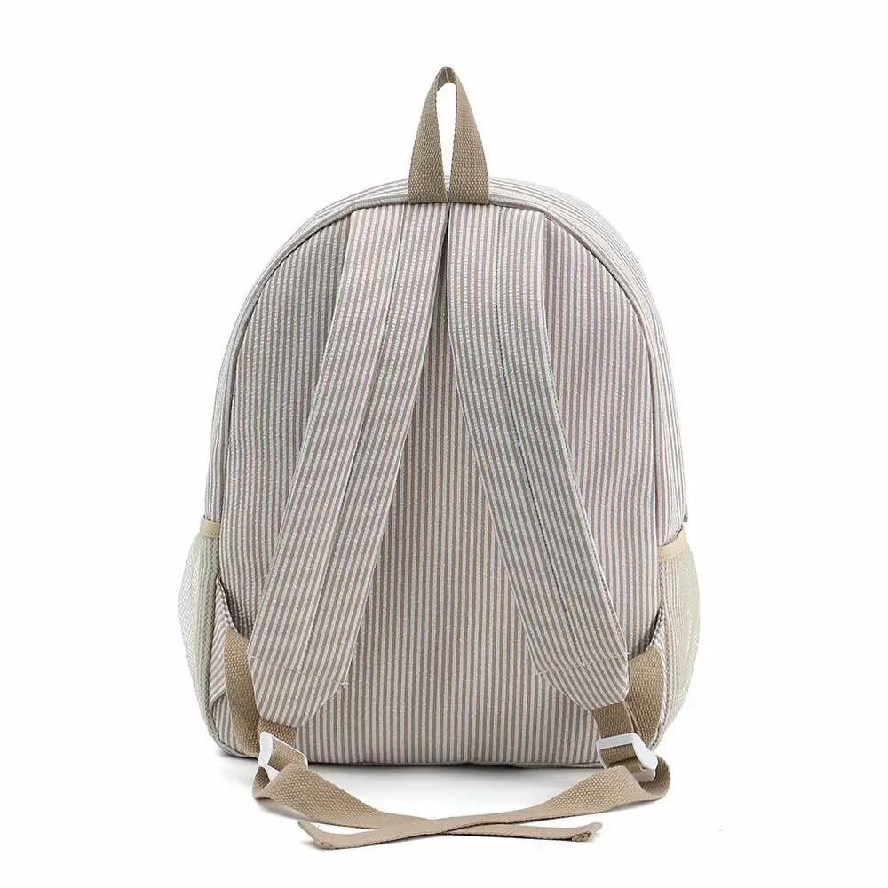 sac à dos seersucker monogrammé avec nom personnalisé, couleur bonbon brodée avec n'importe quel nom, sac de livre seersucker, sacs cadeaux uniques pour enfants