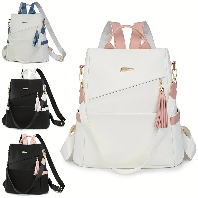sac à dos antivol en cuir souple et tendance pour femme 2026, grand sac de voyage convertible pour ordinateur 