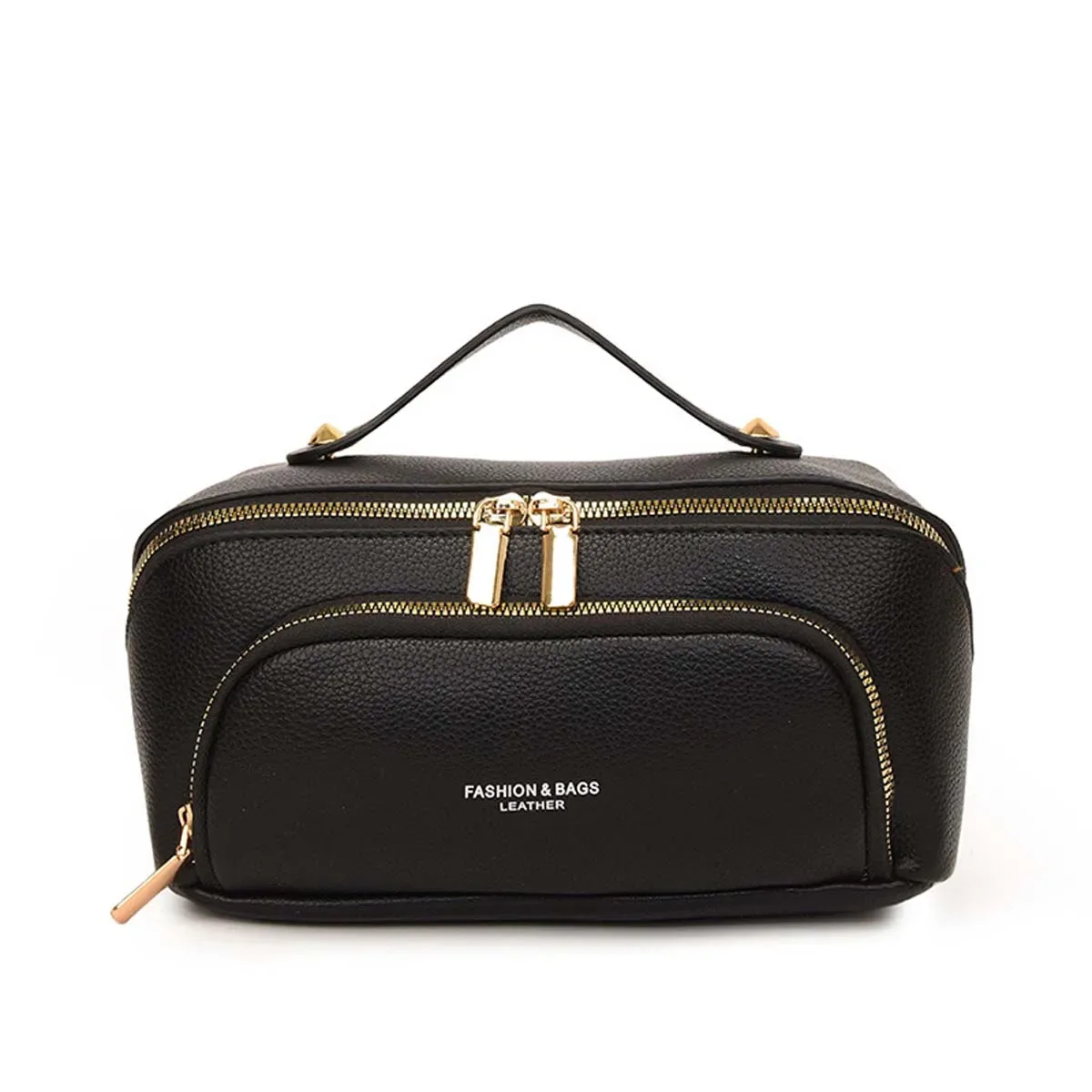 sac de maquillage nuage en cuir pu, oreiller, trousse de maquillage portable de grande capacité, trousse de toilette de voyage, sac de rangement de cosmétiques, motif litchi