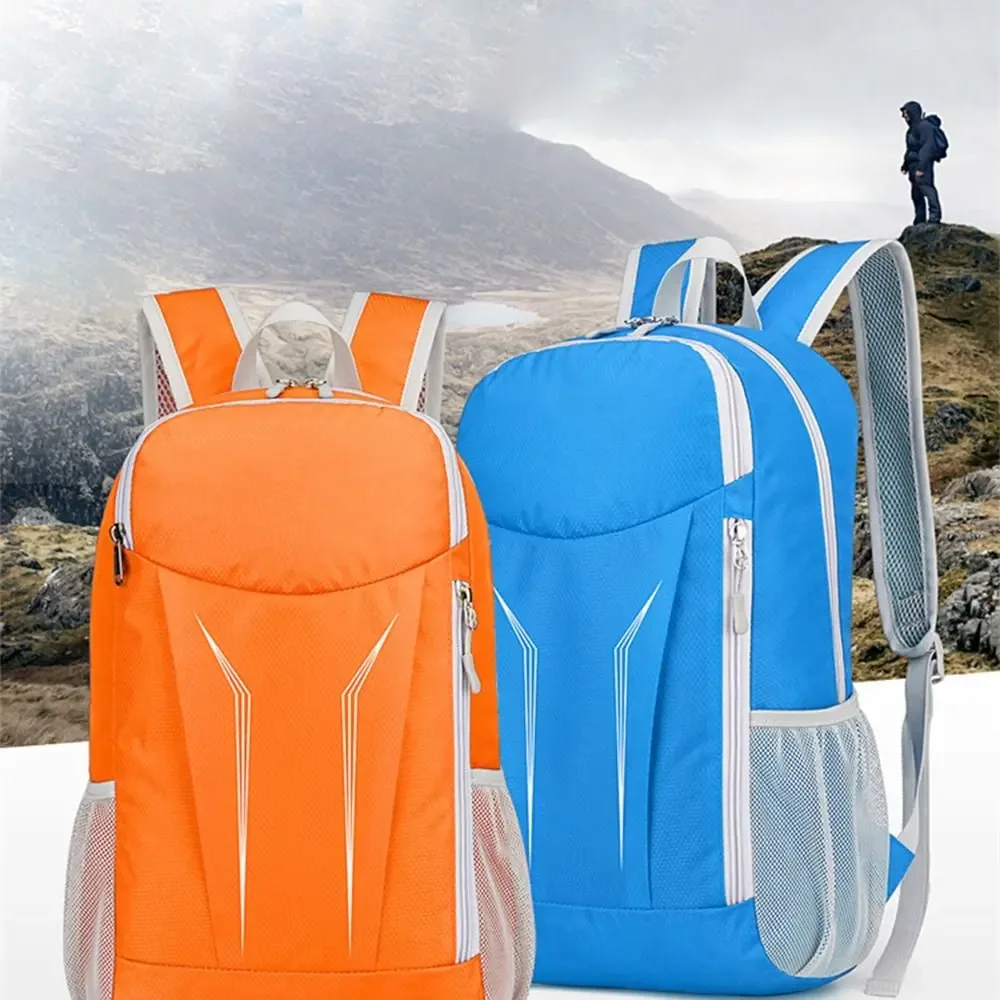 sac à dos de randonnée pliable décontracté, sac à dos de cyclisme en nylon avec fermeture éclair, imperméable, grande capacité, sac à dos de voyage pour femmes