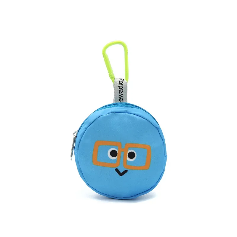 sac de rangement de clés pour femmes, design tendance, visage souriant, mini casque, sac de rangement de clés, porte-monnaie pendentif, sac de clés de dessin animé mignon pour filles