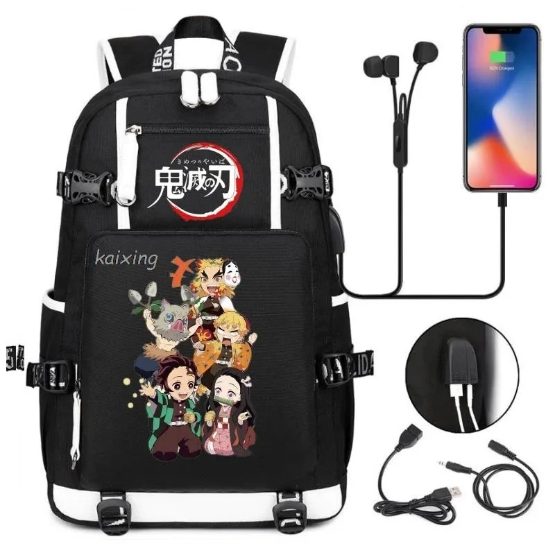 sac à dos hot kamado nezuko demon slayer camouflage, grande capacité, pour adolescents, sacs d'école pour ordinateur portable, léger, pour voyage en plein air, randonnée