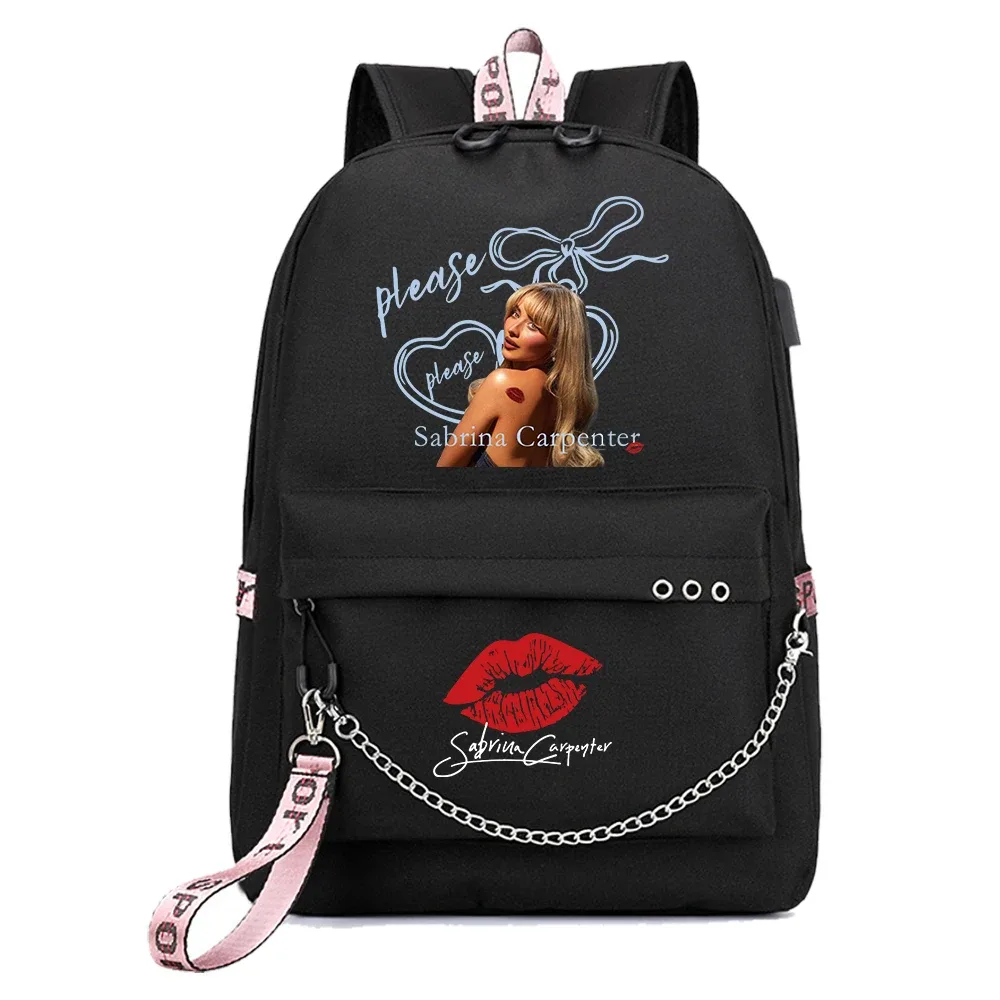 sabrina carpenter sac à dos femmes filles mode s'il vous plaît s'il vous plaît sacs à dos d'épaule pour les fans cadeau