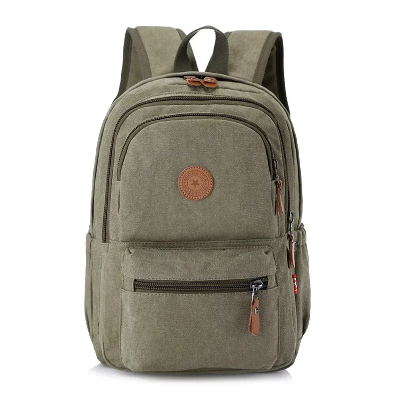 version coréenne sac à dos à la mode sac à dos en toile décontracté unisexe voyage ordinateur sac d'école grande capacité rétro étudiant sac à dos