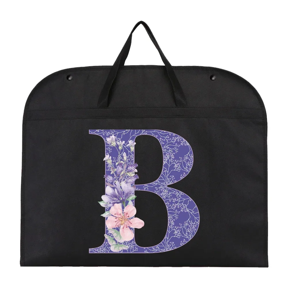 vêtements suspendus housse anti-poussière organisateur robe costume manteau sac de rangement violet fleur sacs à vêtements garde-robe suspendus organisateurs de vêtements