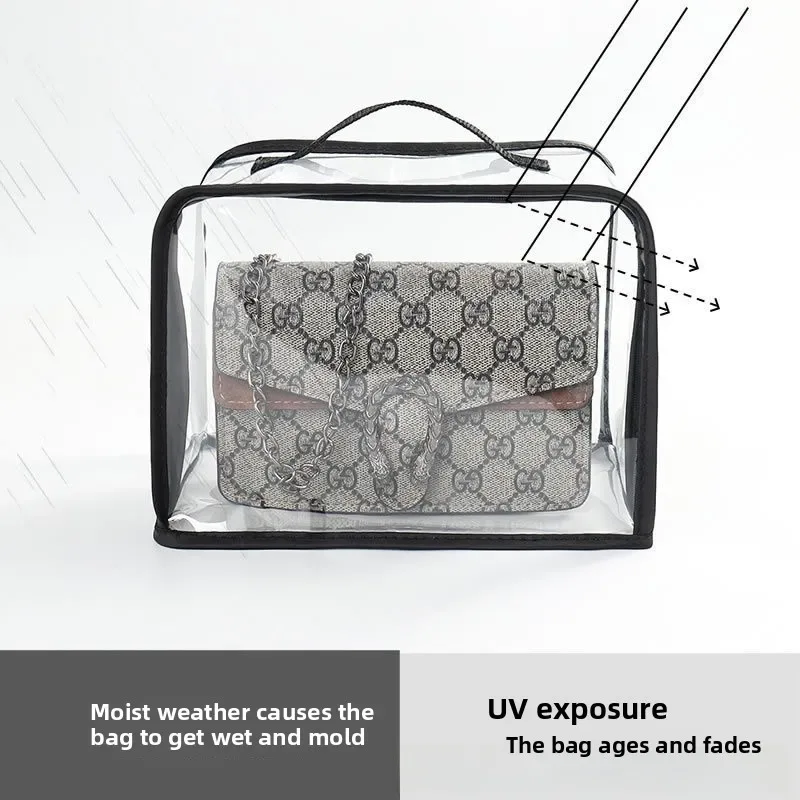housse de protection anti-poussière pour sacs à main, sac de rangement cubique transparent, tissu non tissé moderne et minimaliste pour le rangement de la chambre