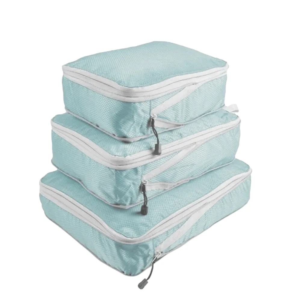 sacs de rangement de voyage pliables et extensibles en nylon, cubes de compression étanches pour vêtements, organisateurs de vêtements peu encombrants pour avion