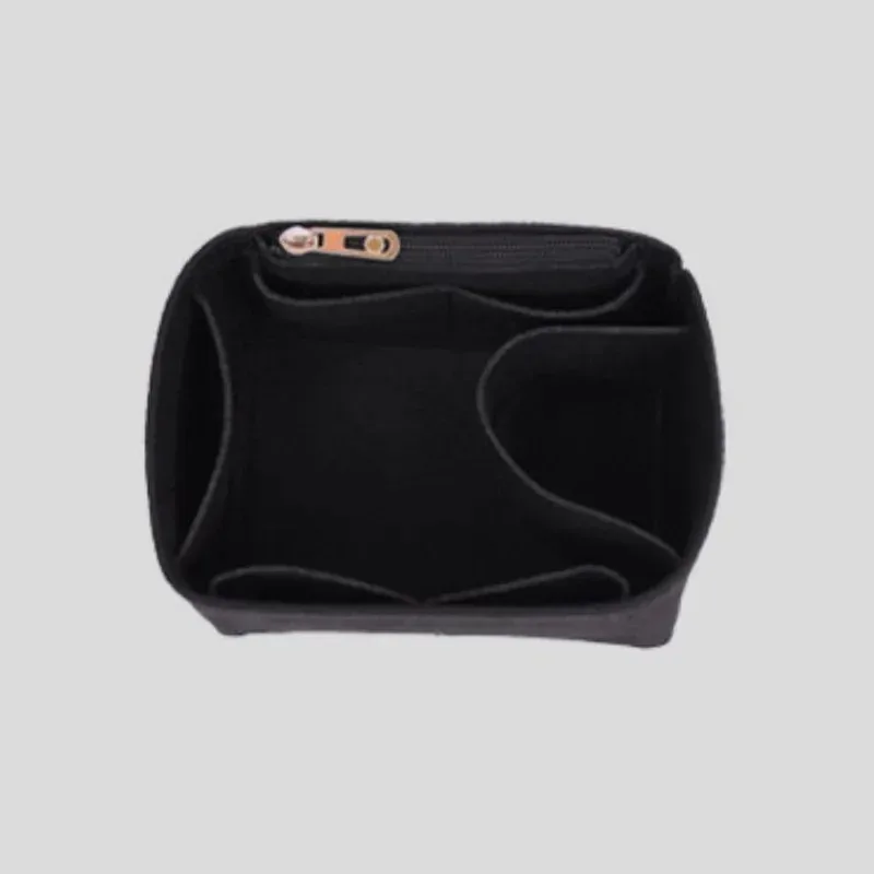sac à cosmétiques de voyage portable, doublure intérieure en feutre, sac à main pour dames, pochette de rangement, organisateur de maquillage, accessoires de rangement à la mode
