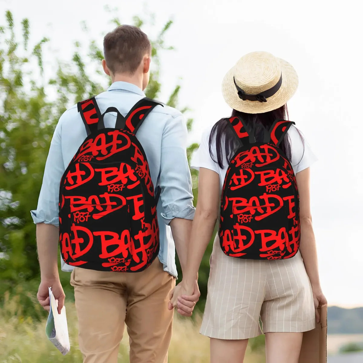 sac à dos bad michael jackson, sacs de voyage pour filles, sacs de lycée à la mode, sac à dos souple personnalisé