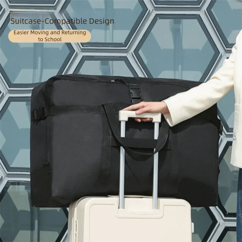 sac de voyage tendance grande capacité en tissu oxford imperméable, sac à main pliable pour le sport, sac messager pour femme