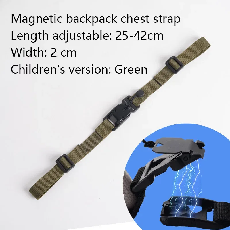 sangle magnétique pour sac à dos, sangle de poitrine détachable facilement, sangle d'épaule réglable, accessoires de sangle pour sac tactique de camping en plein air